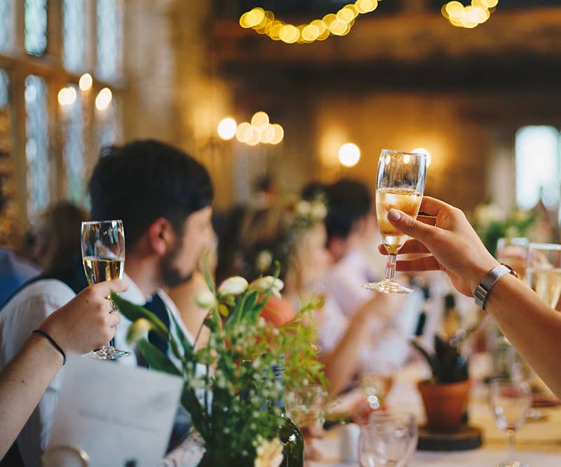 People Raising a Toast